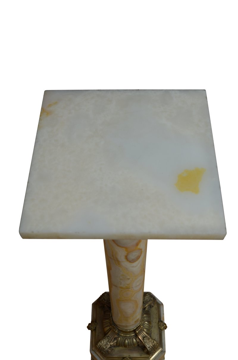 Two Superb Antique Marble Columns - Onyx Pedestals - Image 24